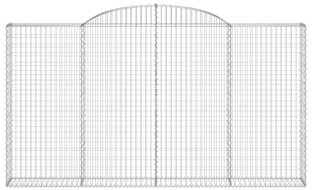 Cestos gabião arqueados 2pcs 300x30x160/180cm ferro galvanizado