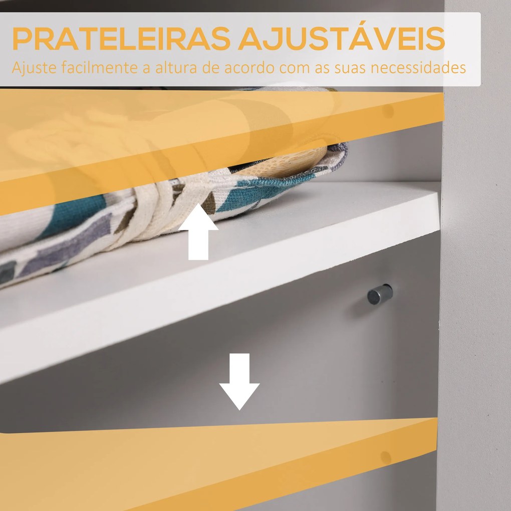 Aparador de Cozinha com 3 Portas de Vidro e Suporte para Garrafas em Forma de X para 4 Garrafas Móvel Buffet Auxiliar para Sala de Jantar Estilo Moder