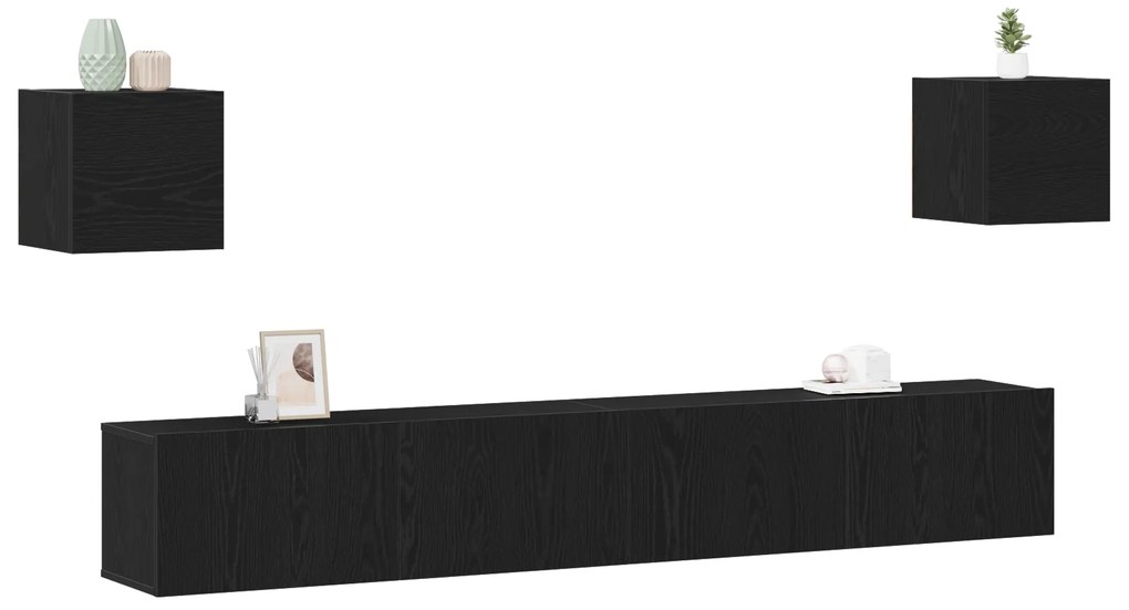 Conjunto de Armários para TV vidaXL de 6 peças Montado na Parede de Ma