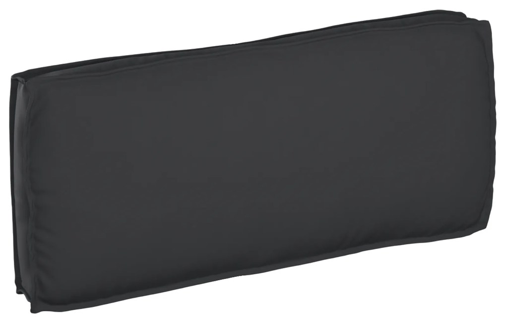 vidaXL Almofada de palete para assento / encosto Preto 120 x 50 x 12 cm