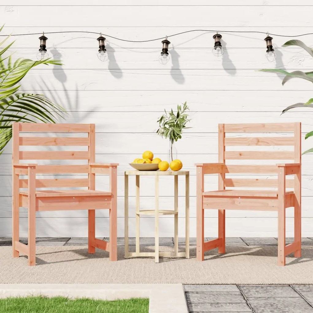 Cadeiras de jardim 2 pcs 60x48x91 cm madeira de douglas maciça