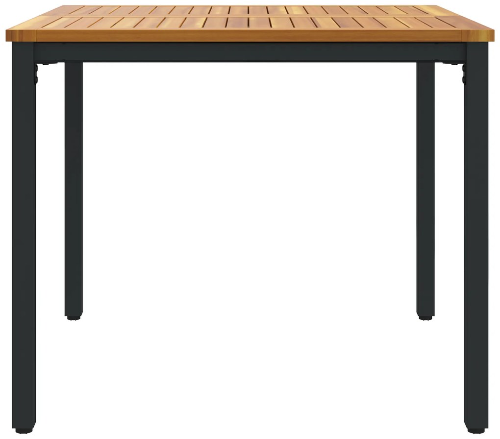Mesa de Jardim vidaXL 90x90x75 cm em Madeira de Acácia Sólida e Metal