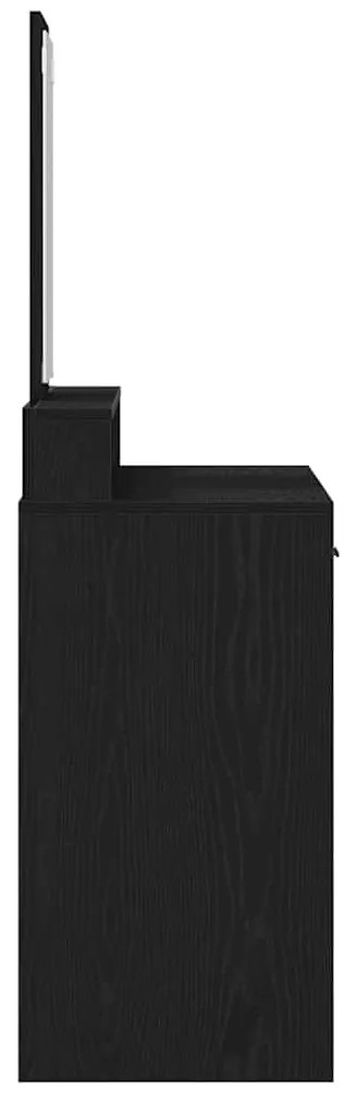 Mesa de Maquiagem vidaXL com Gavetas em Madeira de Carvalho Preto 100x