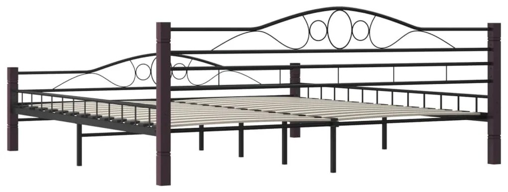 Estrutura de cama 200x200 cm metal preto