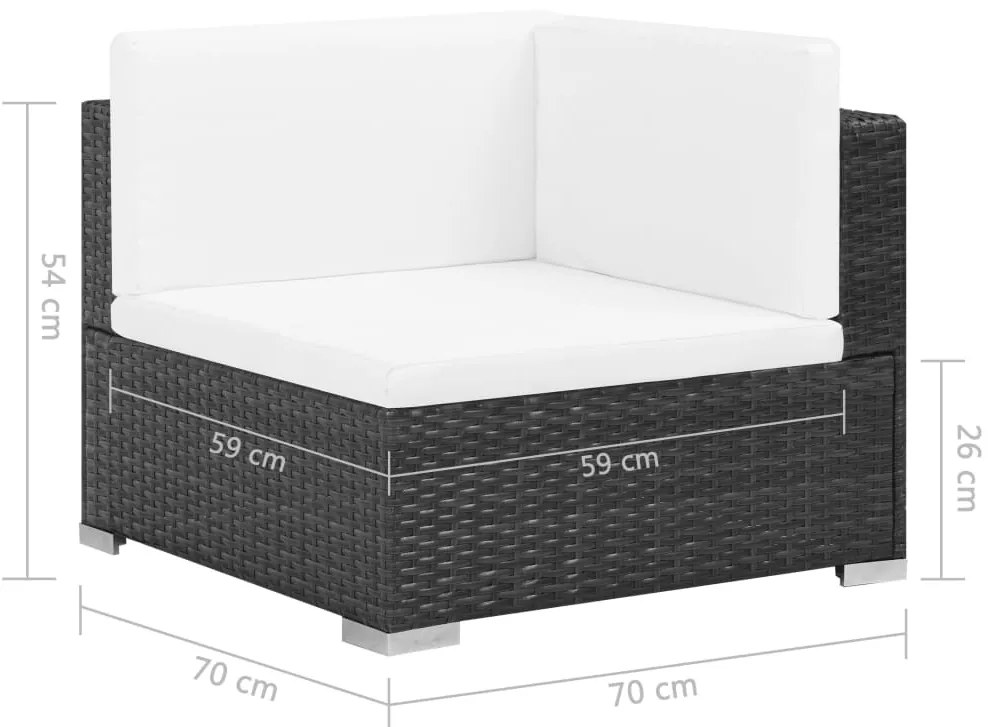 Conjunto de Sofá Lounge Hawi para Jardim com Mesa de Centro - Vime Pre