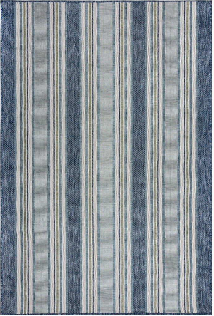 Tapete de tecelagem plana para interior e exterior Roma Stripe