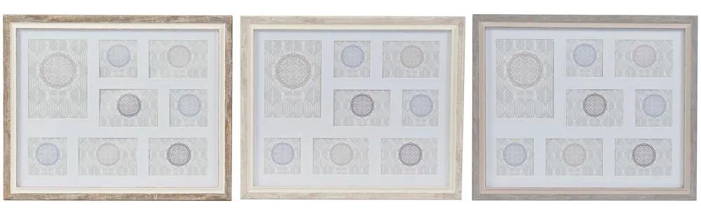 Moldura de Fotos DKD Home Decor Cristal poliestireno Tradicional (3 pcs) (55 x 2 x 45 cm)