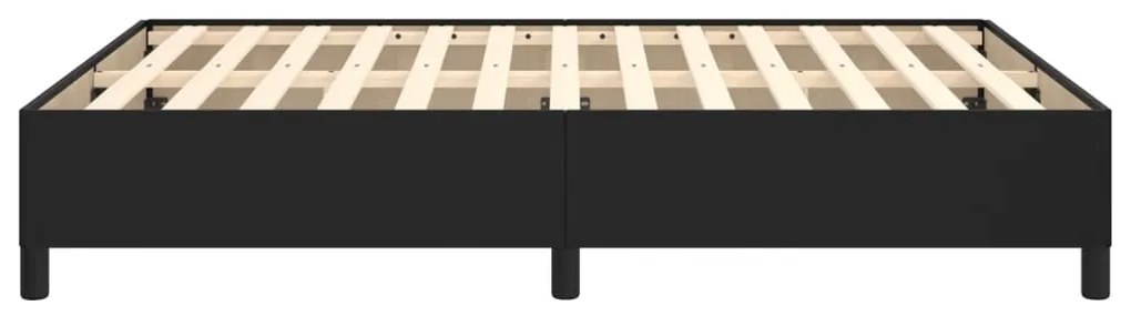 Estrutura de cama 140x200 cm couro artificial preto