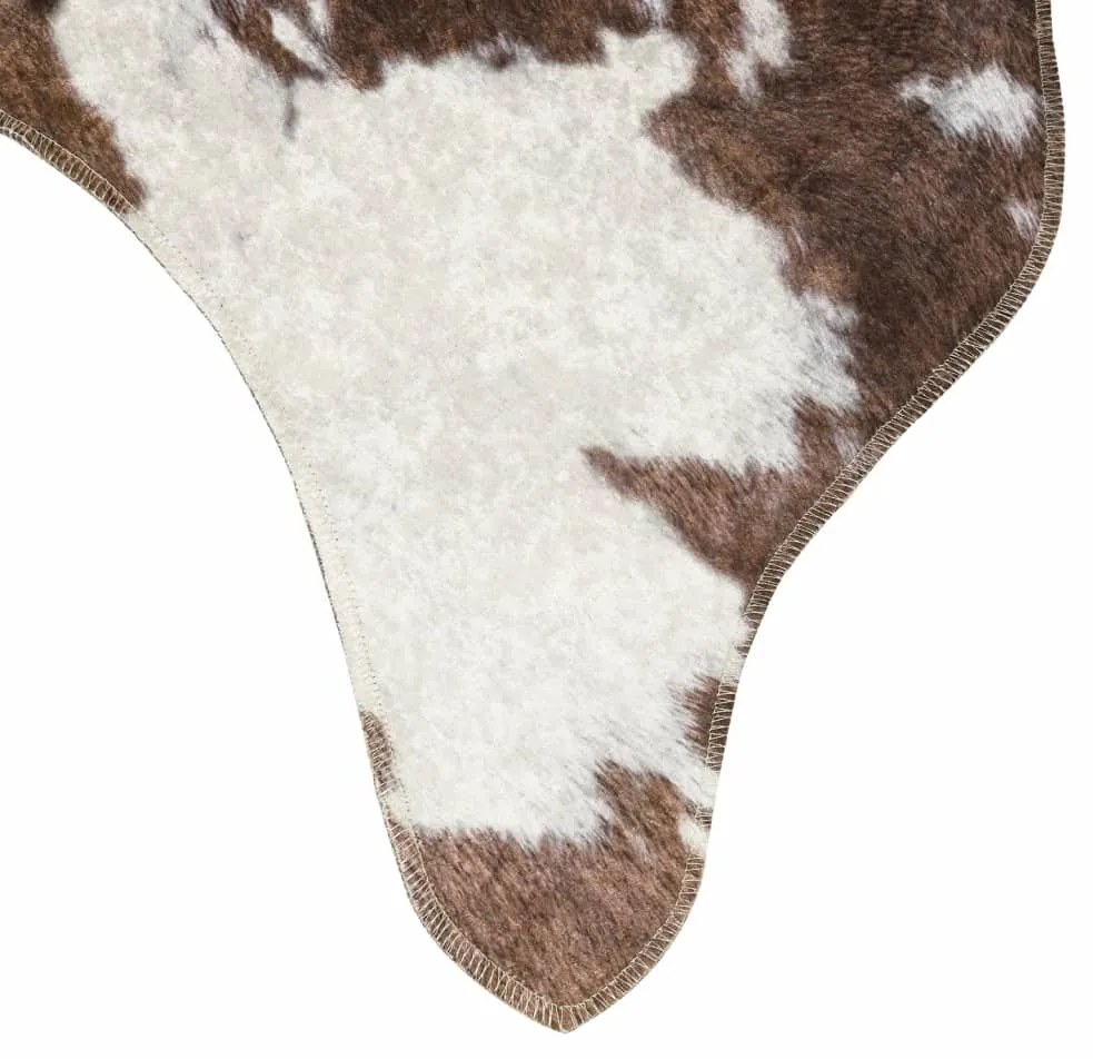 Tapete lavável antiderrapante 120x170 cm vaca castanho e branco