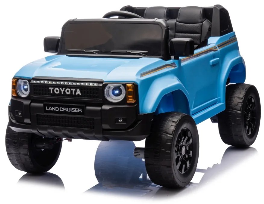 Carro elétrico para Crianças Toyota Land Cruiser PRADO 12V 4x4 Rodas Espuma EVA, Assento couro ecológico Azul