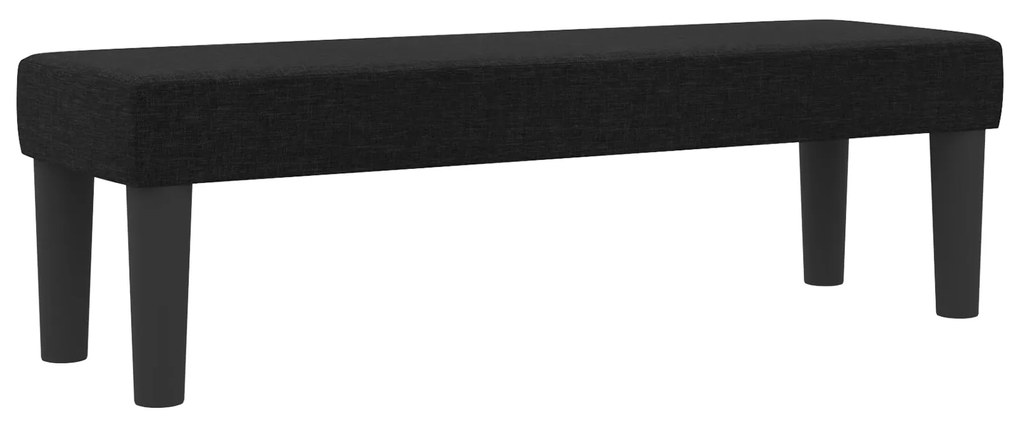 Cama Box com Colchão e Banco Preto 140x200 cm Tecido