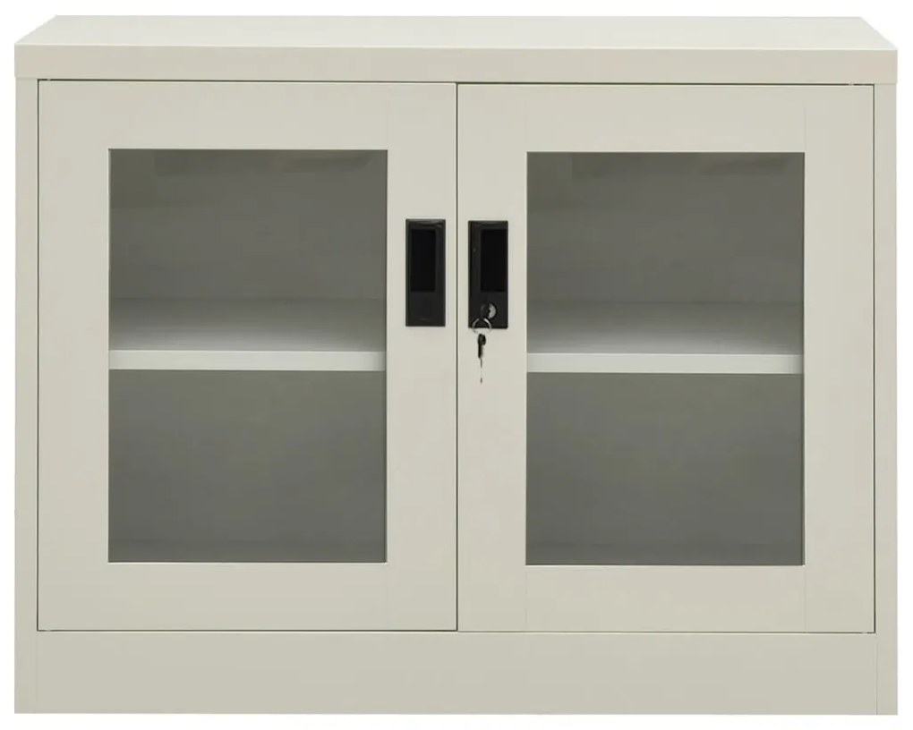 Armário de escritório 90x40x70 cm aço cinzento-claro