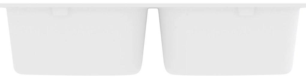 Pia de Cozinha Branca 760x480x184 mm Granito