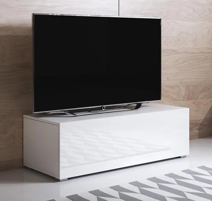 Móvel TV Viana – 100x32 cm – Branco com Pés