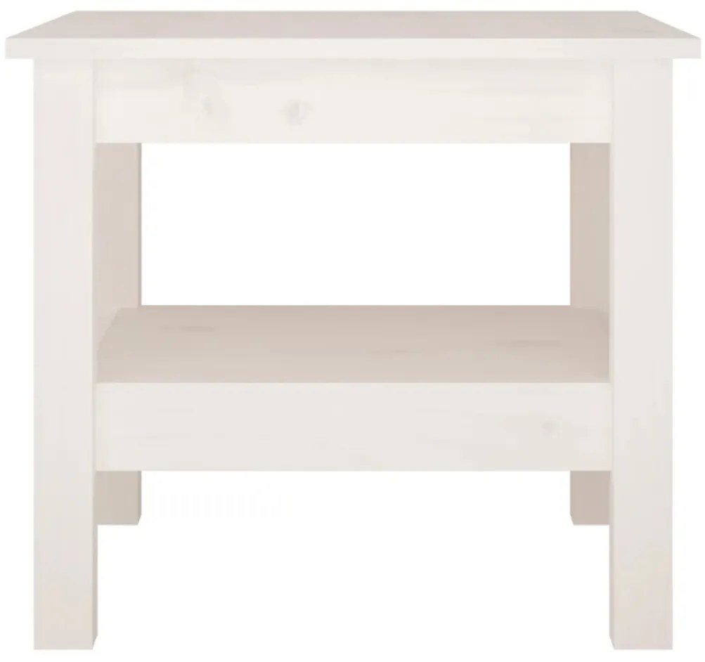 Mesa de centro 45x45x40 cm pinho maciço branco