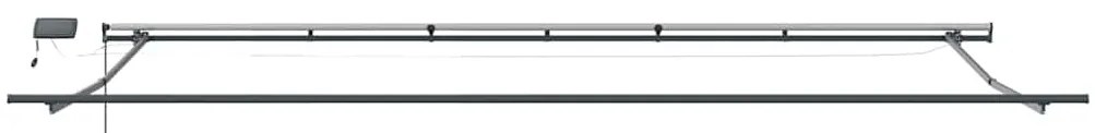 Toldo Retrátil Manual com LED Verde e Amarelo 600x300 cm