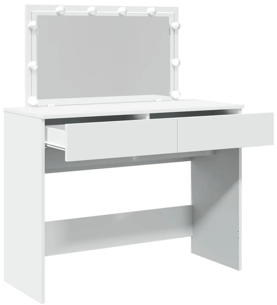 Toucador com LEDs 100x40x120 cm branco
