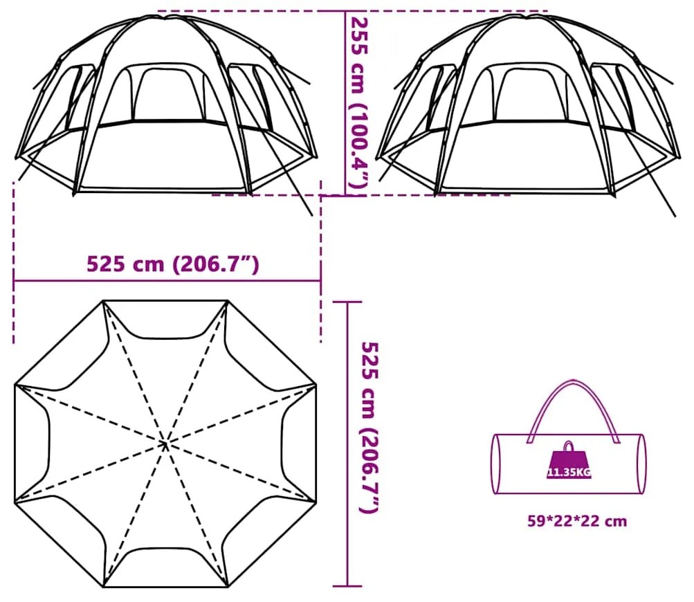 Tenda de festas impermeável verde mar