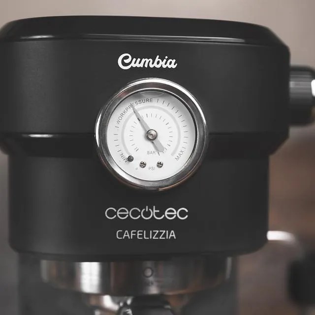 Máquina de café Expresso e Cappuccino Cafelizzia 790 Black Pro Manômetro, 1350 W, Sistema Termobloco, 20 Bares, Modo Automático para 1-2 Cafés, Vapori