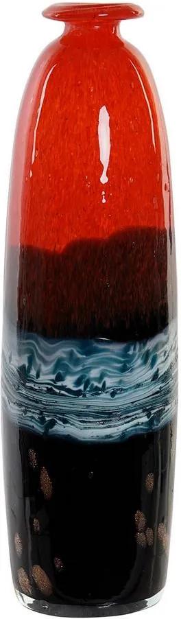 Vaso DKD Home Decor Vermelho Cristal (8 x 8 x 28.5 cm)
