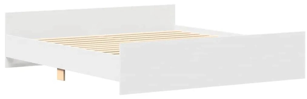 Estrutura de cama com cabeceira e pés 180x200 cm branco