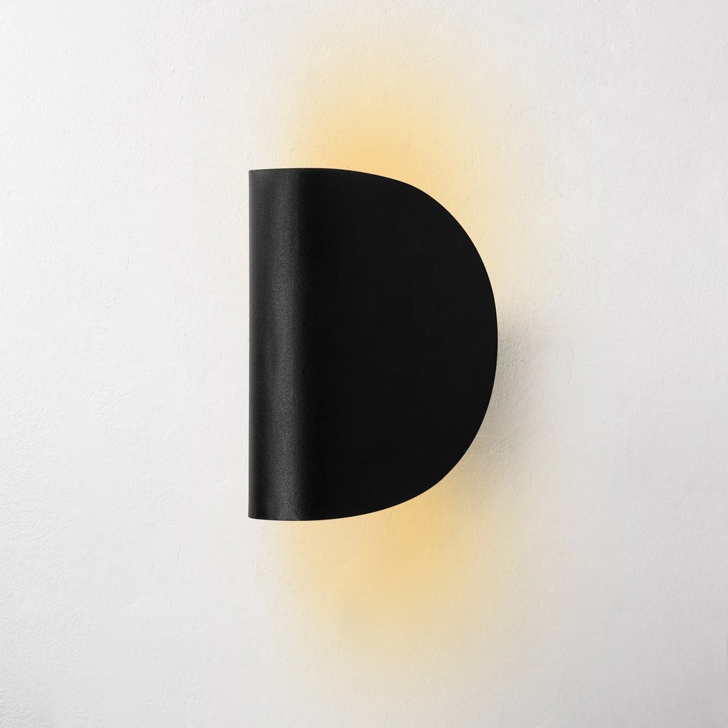 Candeeiro de Parede Heybe - Preto - 17x12x13 cm