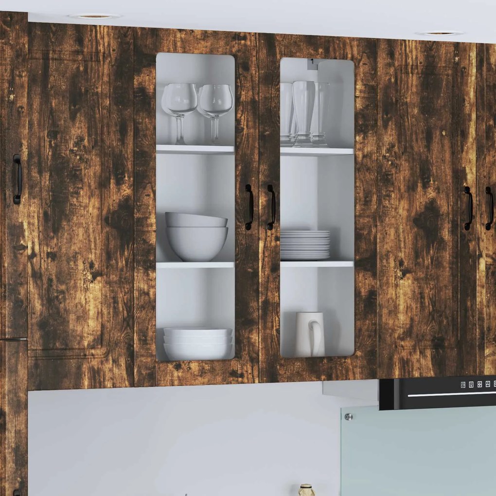 vidaXL Armário de cozinha suspenso Carvalho Defumado 80 x 31 x 100 cm