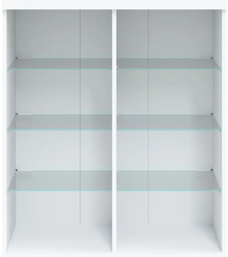 Aparador com luzes LED 81x37x100 cm branco