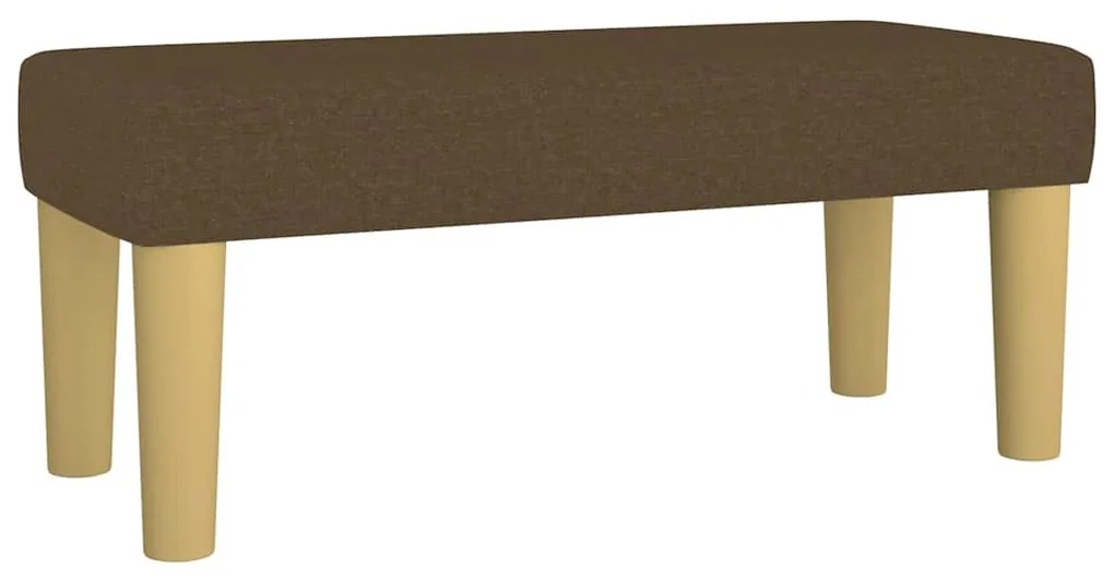Cama boxspring com colchão 120x190 cm tecido castanho-escuro