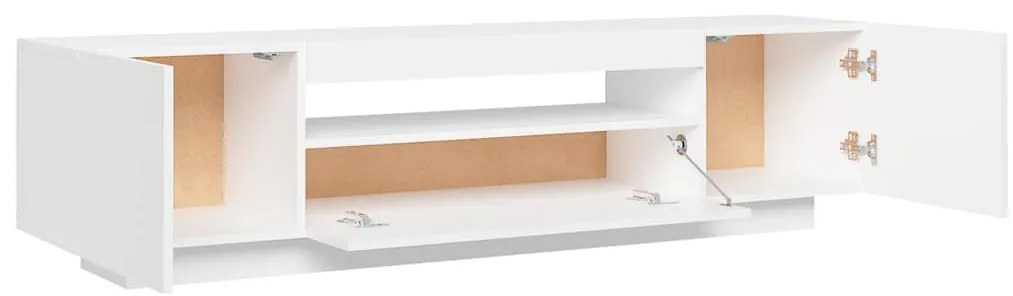Móvel de TV com luzes LED 160x35x40 cm branco