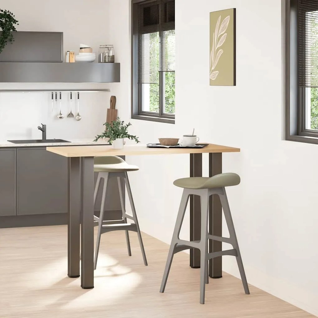 Pés para mesa de bar 4 peças aço natural 100-102 cm aço