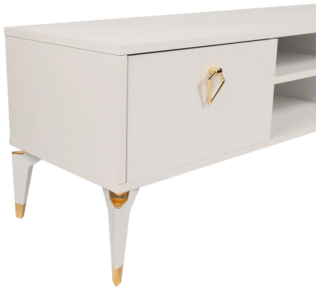 Móvel TV Posh – Branco – 143x47x40 cm