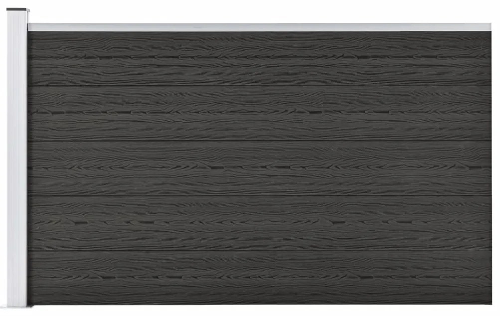 Painel de vedação para jardim 175x105 cm WPC cinzento