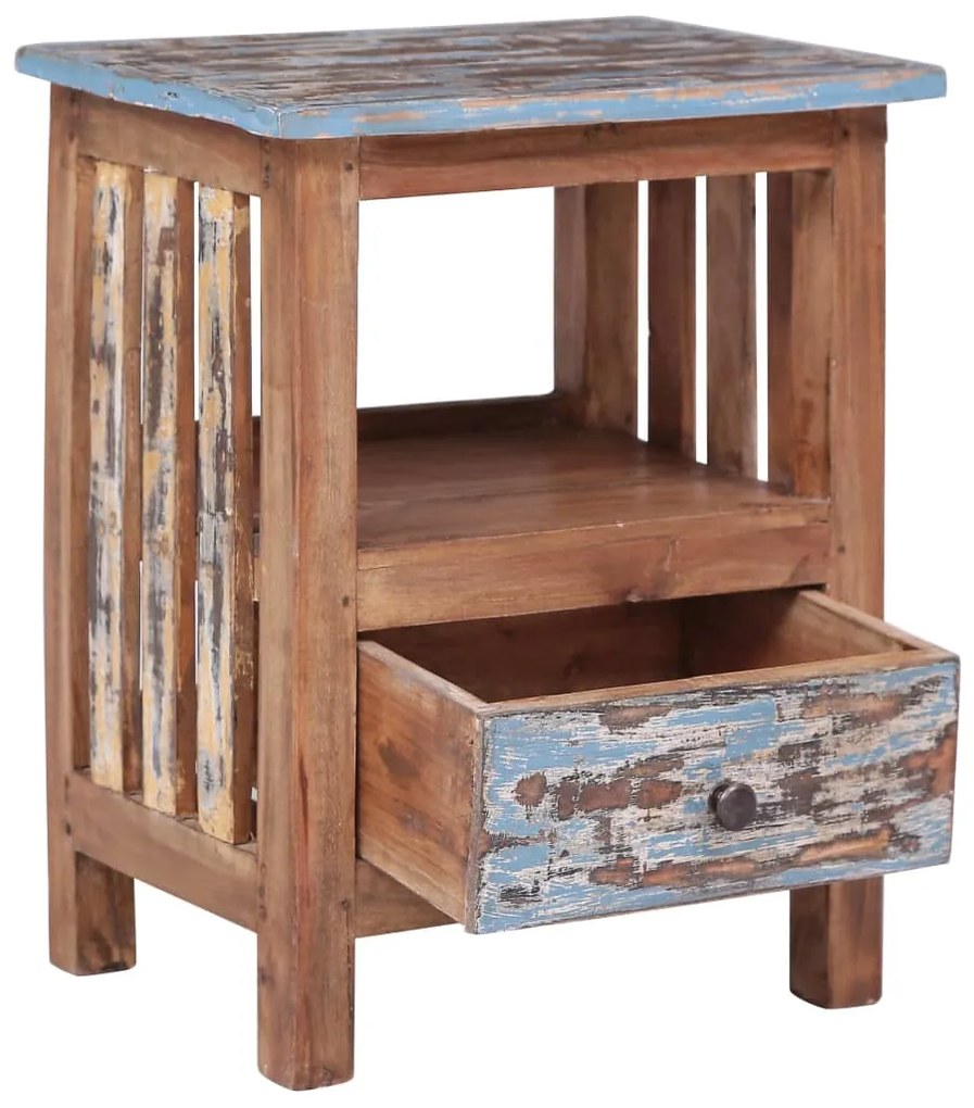 Mesa de cabeceira 41x30x50 cm madeira de mogno maciça