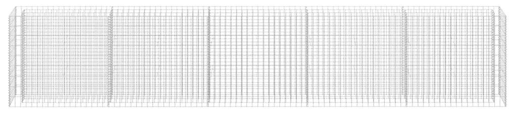 Canteiro elevado/cesto gabião 450x30x90 cm aço galvanizado