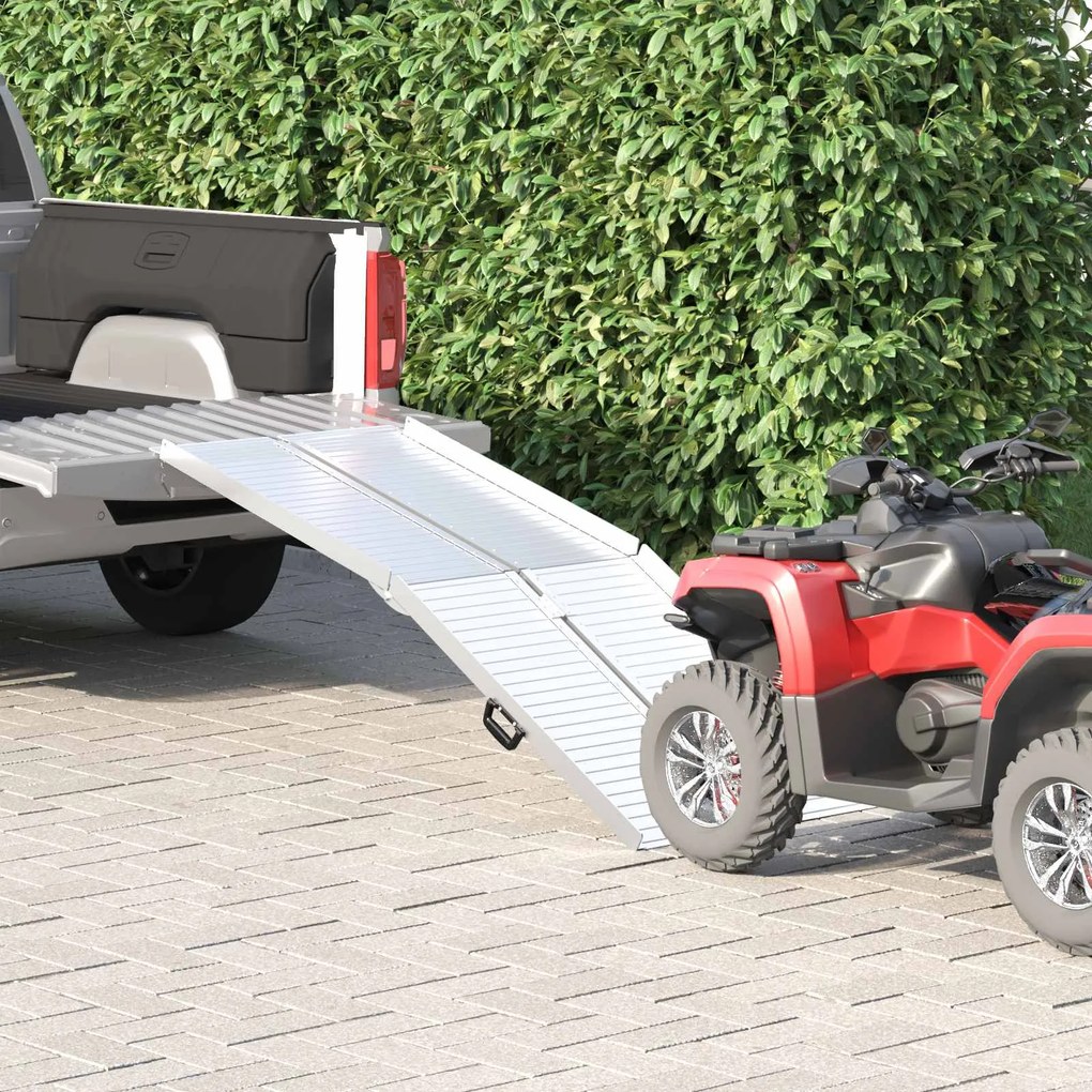 vidaXL Rampa para Cadeira de Rodas 270 kg Prateado 92 x 73 x 5 cm