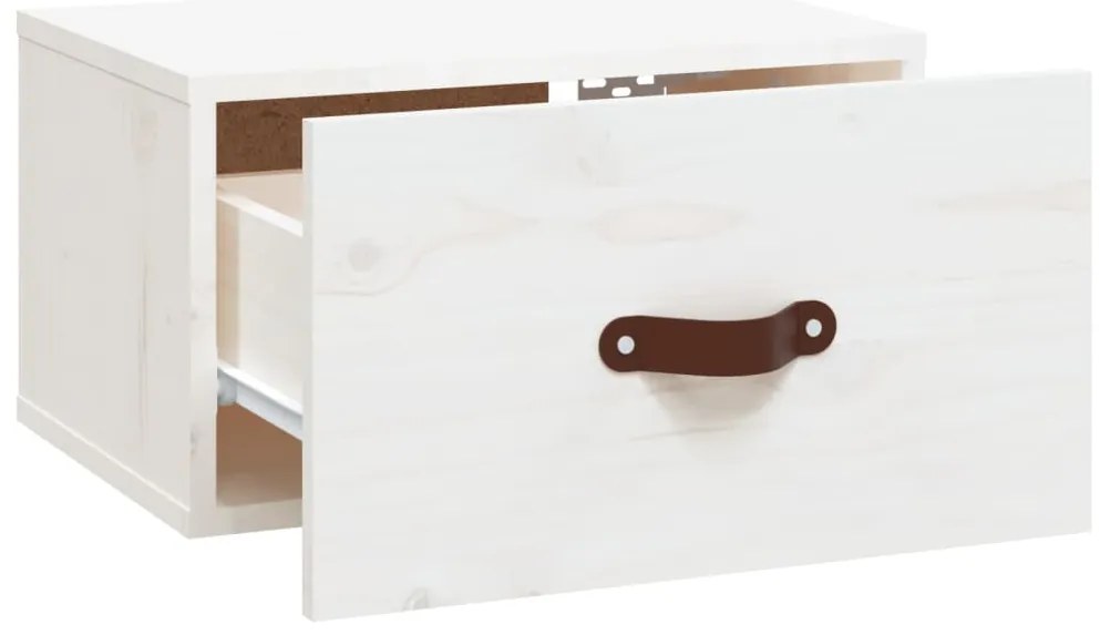 Mesa de cabeceira montagem na parede 40x29,5x22 cm branco