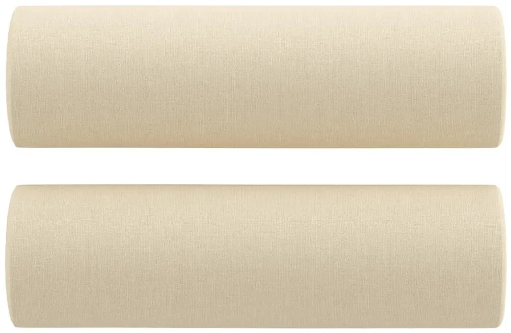 3 pcs conjunto de sofás com almofadas tecido cor creme