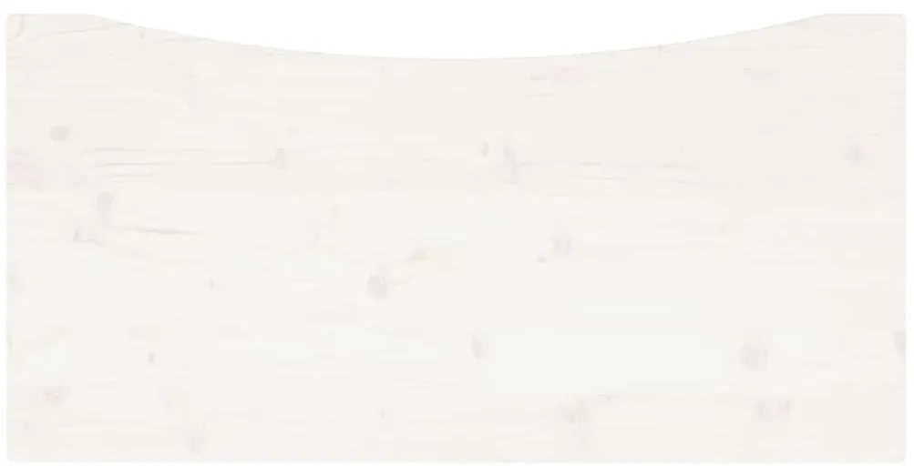 Tampo de secretária 110x60x2,5 cm pinho maciço branco