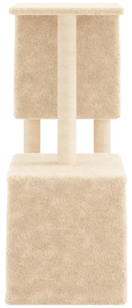 Árvore para gatos c/ postes arranhadores sisal 86 cm cor creme
