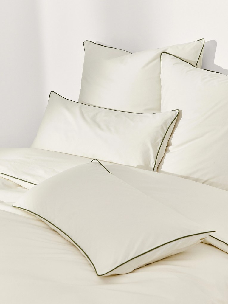 Capa de edredão em percal de algodão com rebordo Daria