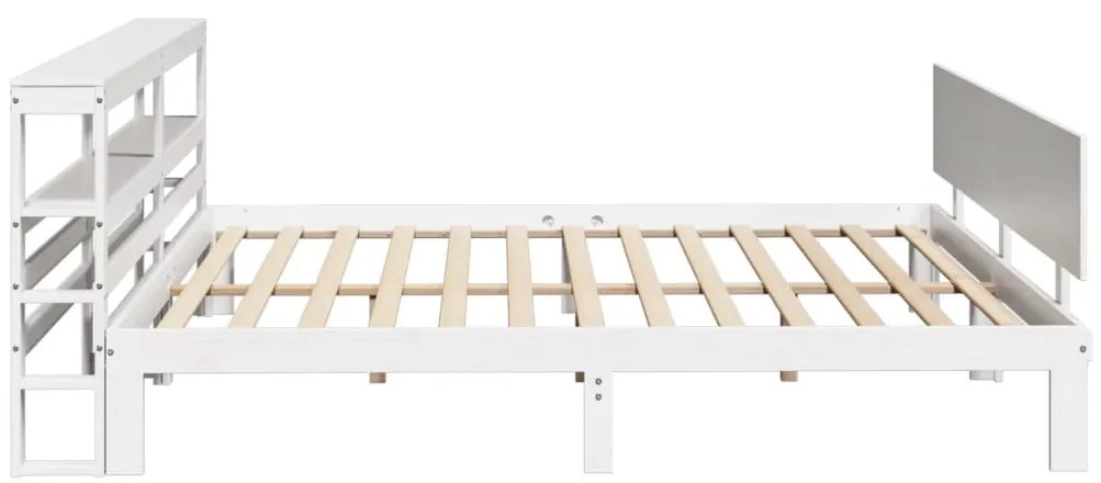 Estrutura de cama c/ cabeceira sem colchão 180x200 cm branco