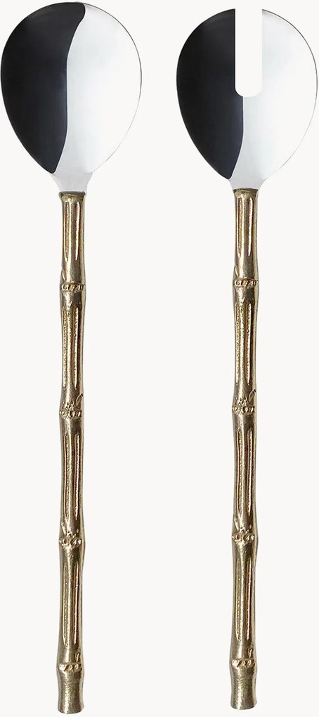 Conjunto de talheres de salada artesanais em caixa de oferta Bodhi Bamboo