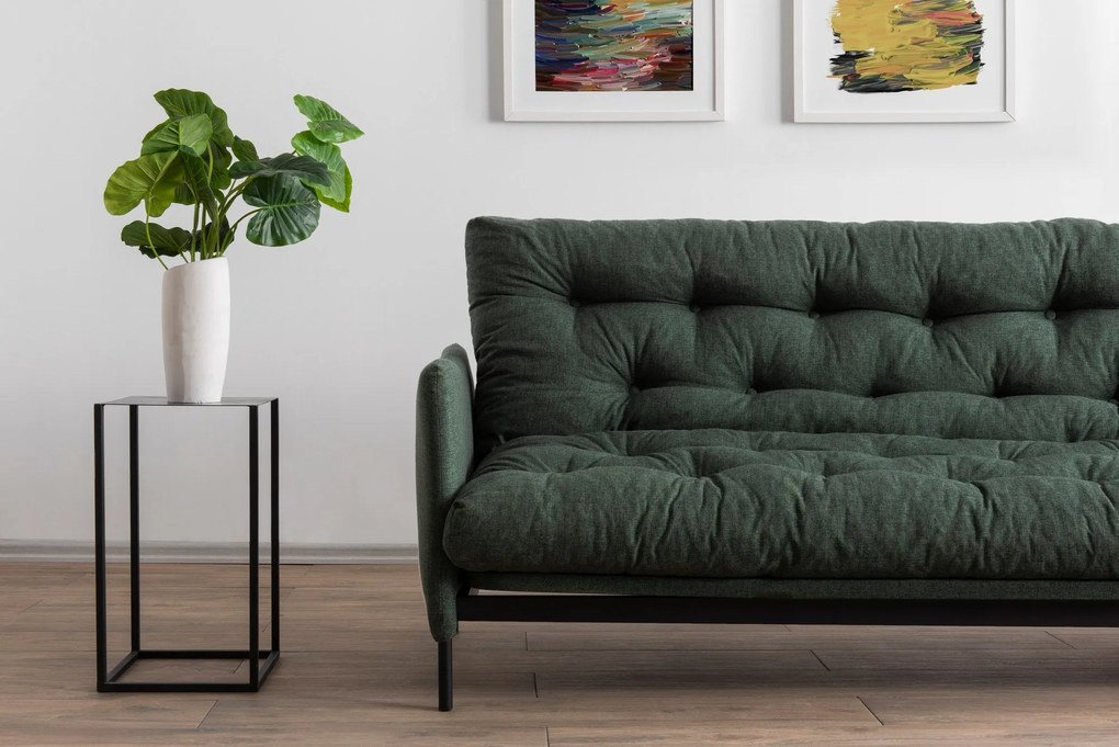 Sofá Cama "Renge" com Encosto Ajustável – Verde, 3 Lugares – Design Mo