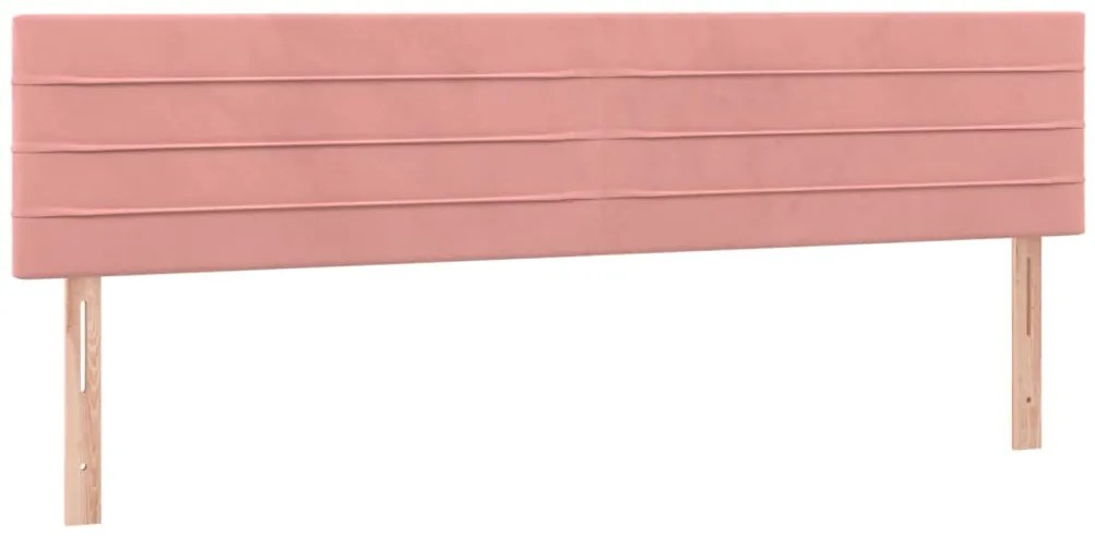 Cama box spring c/ colchão luzes e LED 120x190 cm veludo rosa