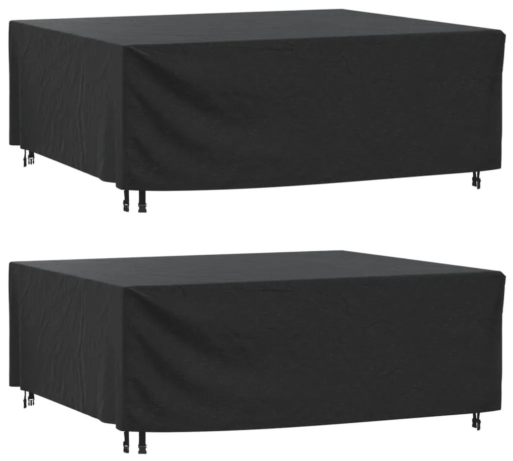 vidaXL Capas móveis de jardim 2pcs 200x160x70cm impermeável 420D preto