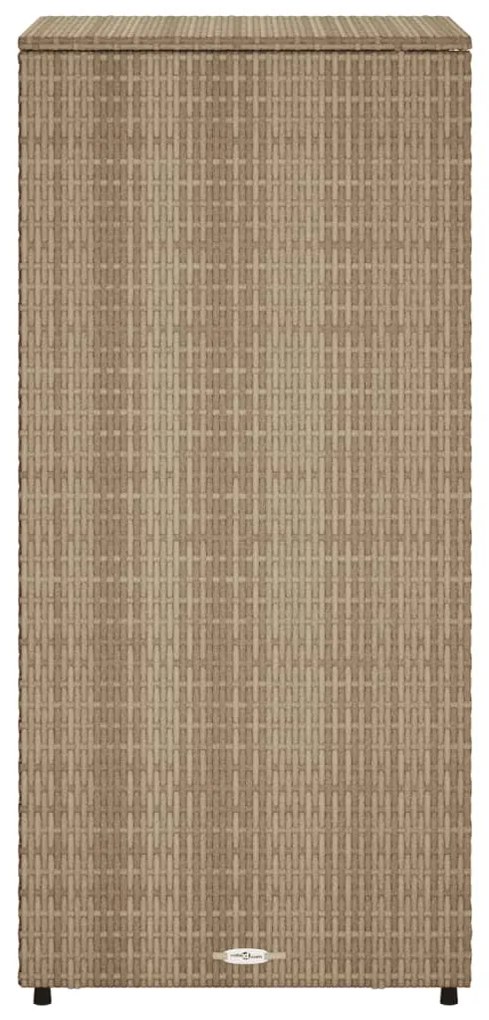 Armário de arrumação para jardim 50x55x115 cm vime PE bege