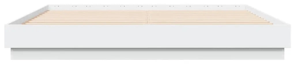 Estrutura de cama 200x200 cm derivados de madeira branco