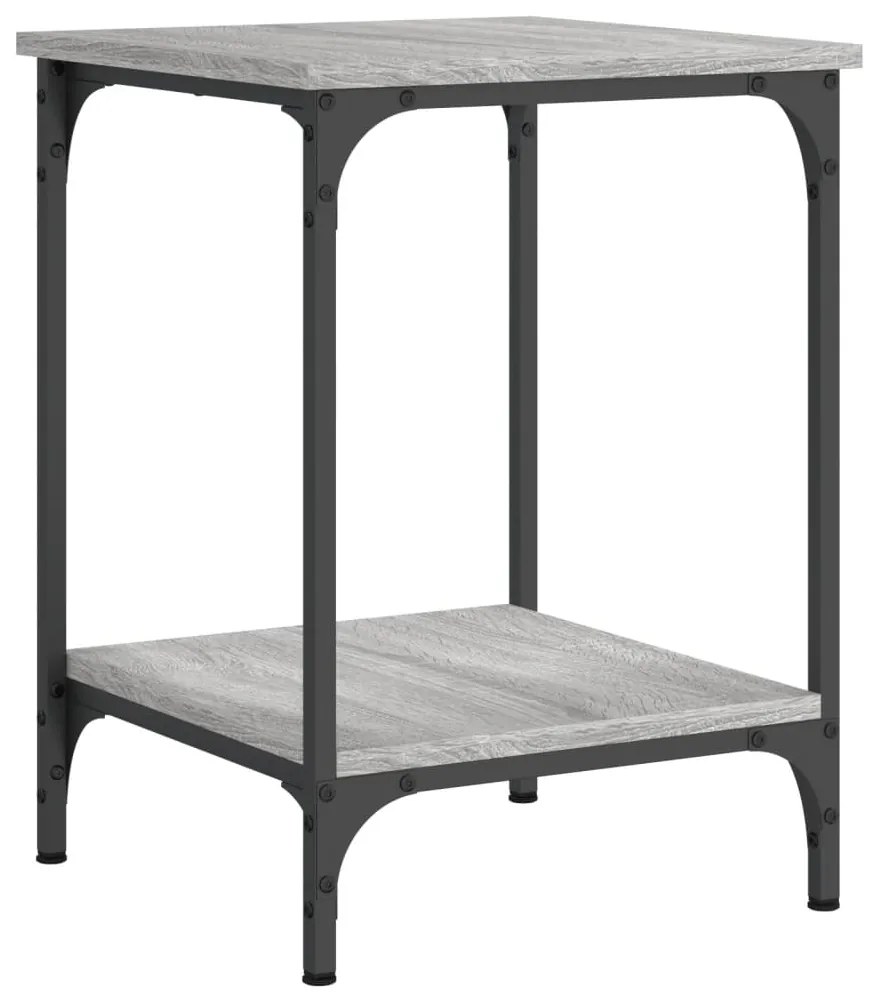 Mesa de centro 40x40x55 cm derivados de madeira cinzento sonoma