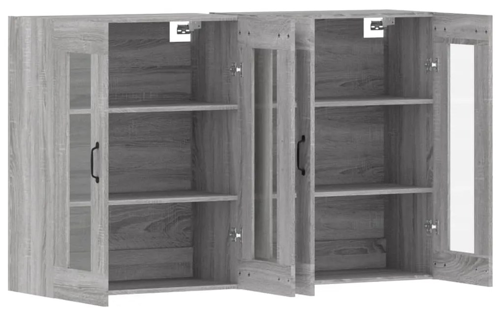 Móveis de parede 2 pcs derivados de madeira cinzento sonoma